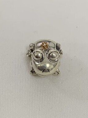 Pandora Two-tone Frog Prince Charm, S925 Silver Jewelry
